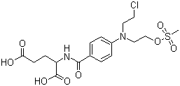 结构式 CAS# 122665-73-0, CMDA; 4-[(2-氯乙基)[2-(甲磺酰氧乙基)]氨基]苯甲酰-L-谷氨酸