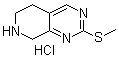 结构式 CAS# 1226776-81-3, 5,6,7,8-四氢-2-(甲硫基)吡啶并[3,4-d]嘧啶盐酸盐