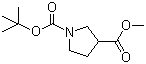 structure of CAS# 122684-33-7, Methyl 1-Boc-3-pyrrolidinecarboxylate;1-tert-Butyl 3-methyl pyrrolidine-1,3-dicarboxylate