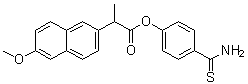 structure of CAS# 1226895-20-0, ATB 346;6-Methoxy-alpha-methyl-2-naphthaleneacetic acid 4-(aminothioxomethyl)phenyl ester