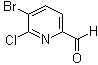 结构式 CAS# 1227583-91-6, 5-溴-6-氯-2-吡啶甲醛