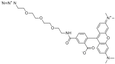 结构式 CAS# 1228100-59-1, TAMRA-PEG3-叠氮化物