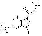 3-Iodo-5-(trifluoromethyl)-1H-pyrrolo[2,3-b]pyridine-1-carboxylic acid 1,1-dimethylethyl ester molecular structure (CAS 1228183-72-9)