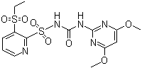 structure of CAS# 122931-48-0, Rimsulfuron;N-(((4,6-dimethoxy-2-pyrimidinyl)amino)carbonyl)-3-(ethylsulfonyl)-2-pyridinesulfonamide; DPX-E9636; Dupont E9636; Titus
