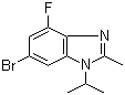 结构式 CAS# 1231930-33-8, 6-溴-4-氟-2-甲基-1-(1-甲基乙基)-1H-苯并咪唑