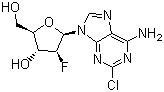 structure of CAS# 123318-82-1, Clofarabine;5-(6-Amino-2-chloro-purin-9-yl)-4-fluoro-2-(hydroxymethyl)oxolan-3-ol