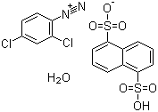 2,4-Dichlorobenzenediazonium 1,5-naphthalenedisulfonate hydrate molecular structure (CAS 123333-91-5)