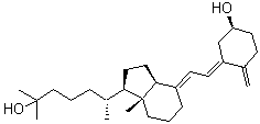 (epsilonR,1R,3aS,4E,7aR)-Octahydro-4-[(2E)-2-[(5S)-5-hydroxy-2-methylenecyclohexylidene]ethylidene]-alpha,alpha,epsilon,7a-tetramethyl-1H-indene-1-pentanol molecular structure (CAS 1233749-00-2)