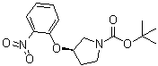 structure of CAS# 1233860-27-9, (3R)-3-(2-Nitrophenoxy)-1-pyrrolidinecarboxylic acid 1,1-dimethylethyl ester