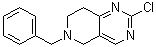 structure of CAS# 1233932-38-1, 2-Chloro-5,6,7,8-tetrahydro-6-(phenylmethyl)pyrido[4,3-d]pyrimidine
