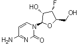 structure of CAS# 123402-20-0, 3'-Deoxy-3'-fluorocytidine