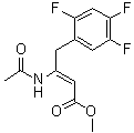 structure of CAS# 1234321-81-3, (2Z)-3-(Acetylamino)-4-(2,4,5-trifluorophenyl)-2-butenoic acid methyl ester