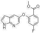 Methyl 2-[(1H-pyrrolo[2,3-b]pyridin-5-yl)oxy]-4-fluorobenzoate molecular structure (CAS 1235865-75-4)