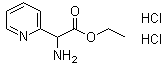 结构式 CAS# 1236254-79-7, alpha-氨基-2-吡啶乙酸乙酯二盐酸盐