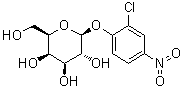 结构式 CAS# 123706-60-5, 2-氯-4-硝基苯基 beta-D-吡喃半乳糖苷