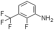 结构式 CAS# 123973-25-1, 2-氟-3-三氟甲基苯胺; 3-氨基-2-氟三氟甲苯; 2-氟-3-氨基三氟甲苯