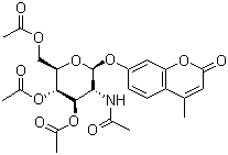 4-Methylumbelliferyl 2-acetamido-3,4,6-tri-O-acetyl-2-deoxy-beta-D-glucopyranoside molecular structure (CAS 124167-45-9)