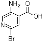structure of CAS# 1242336-80-6, 5-Amino-2-bromo-4-pyridinecarboxylic acid