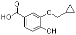 structure of CAS# 1243391-44-7, 3-(Cyclopropylmethoxy)-4-hydroxybenzoic acid
