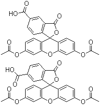 结构式 CAS# 124387-19-5, 5(6)-羧基荧光素二乙酸酯