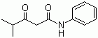 structure of CAS# 124401-38-3, N-Phenyl-isobutyloylacetamide;4-Methyl-3-oxopentanoic acid anilide; 4-Methyl-3-oxopentanoic acid phenylamide; 4-Methyl-3-oxo-N-phenyl-pentanamide