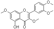 结构式 CAS# 1245-15-4, 5-羟基-3,7,3',4'-四甲氧基黄酮