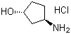 trans-3-Aminocyclopentanol hydrochloride molecular structure (CAS 124555-33-5)