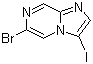 结构式 CAS# 1245644-42-1, 6-溴-3-碘咪唑并[1,2-a]吡嗪