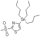 结构式 CAS# 1245816-14-1, 2-(甲基磺酰基)-4-(三正丁基锡烷基)噻唑