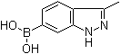 结构式 CAS# 1245816-26-5, B-(3-甲基-1H-吲唑-6-基)硼酸