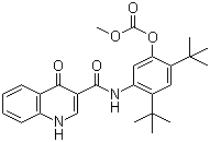 结构式 CAS# 1246213-45-5, 碳酸 5-[[(1,4-二氢-4-氧代-3-喹啉基)羰基]氨基]-2,4-双(叔丁基)苯甲酯