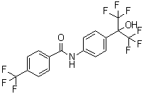 结构式 CAS# 1246525-60-9, SR 1078; N-[4-[2,2,2-三氟-1-羟基-1-(三氟甲基)乙基]苯基]-4-(三氟甲基)苯甲酰胺