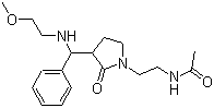 structure of CAS# 1246653-52-0, N-[2-[3-[[(2-Methoxyethyl)amino]phenylmethyl]-2-oxo-1-pyrrolidinyl]ethyl]acetamide