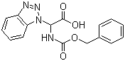 structure of CAS# 124676-19-3, (Benzotriazol-1-yl)(benzyloxycarbonylamino)acetic acid;alpha-[[(Phenylmethoxy)carbonyl]amino]-1H-benzotriazole-1-acetic acid; 2-(1H-Benzotriazol-1-yl)-2-[(benzyloxycarbonyl)amino]acetic acid