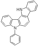 结构式 CAS# 1247053-55-9, 5,12-二氢-5-苯基吲哚并[3,2-a]咔唑