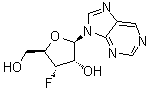 9-(3-Deoxy-3-fluoro-beta-D-ribofuranosyl)-9H-purine molecular structure (CAS 124775-29-7)