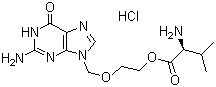 盐酸万乃洛韦分子结构 (CAS 124832-27-5)