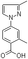 structure of CAS# 1248790-09-1, 2-Methyl-4-(3-methyl-1H-pyrazol-1-yl)benzoic acid