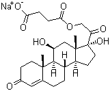 structure of CAS# 125-04-2, Hydrocortisone sodium succinate ;11b,17a,21-Trihydroxy-4-pregnene-3,20-dione 21-hemisuccinate sodium salt