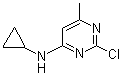 结构式 CAS# 1250038-98-2, 2-氯-N-环丙基-6-甲基-4-嘧啶胺