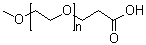 Methoxypolyethylene glycol propionic acid molecular structure (CAS 125220-94-2)