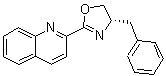 结构式 CAS# 1252576-14-9, 2-[(4S)-4,5-二氢-4-(苯基甲基)-2-恶唑基]喹啉