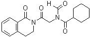 structure of CAS# 125273-88-3, N-[2-(3,4-Dihydro-1-oxo-2(1H)-isoquinolinyl)-2-oxoethyl]-N-formylcyclohexanecarboxamide