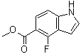 结构式 CAS# 1252782-43-6, 4-氟-1H-吲哚-5-羧酸甲酯