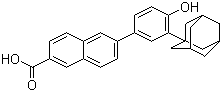 结构式 CAS# 125316-60-1, CD 437; 6-[3-(1-金刚烷基)-4-羟基苯基]-2-萘甲酸