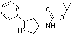 structure of CAS# 1253789-67-1, tert-Butyl (5-phenylpyrrolidin-3-yl)carbamate