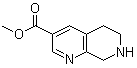 结构式 CAS# 1253888-80-0, 5,6,7,8-四氢-1,7-萘啶-3-羧酸甲酯
