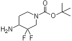 结构式 CAS# 1255666-48-8, 4-氨基-3,3-二氟-1-哌啶羧酸叔丁酯