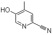 结构式 CAS# 1256792-51-4, 5-羟基-4-甲基-2-吡啶甲腈