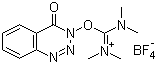 structure of CAS# 125700-69-8, N,N,N',N'-Tetramethyl-O-(3,4-dihydro-4-oxo-1,2,3-benzotriazin-3-yl)uronium tetrafluoroborate;TDBTU